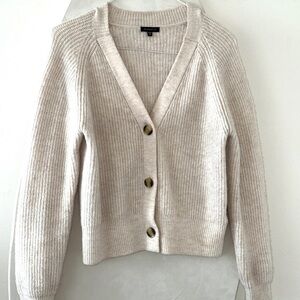 Cream Button-Up Cardigan